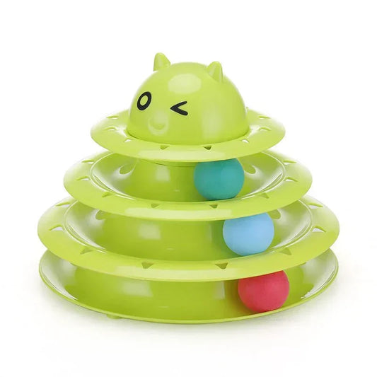 Color Cat Toy Cat Toy Three-layer Round ( UAE Delivery Time: 1-3 Day )